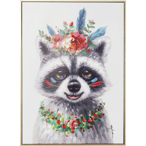 Bild Touched Flowers Raccoon 72x52cm