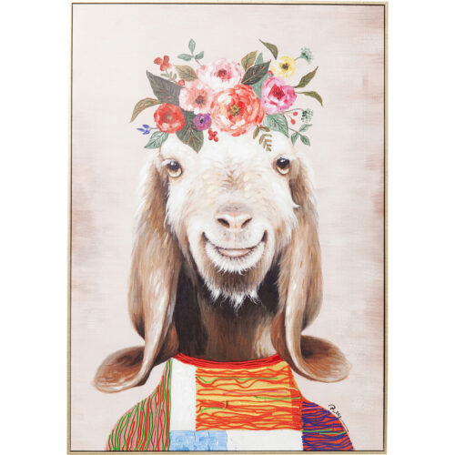 Bild Touched Flowers Goat 102x72cm