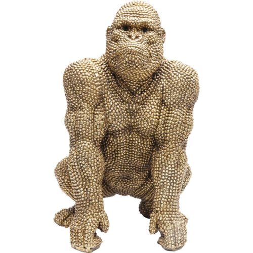 Deko Figur Gorilla Gold 46cm