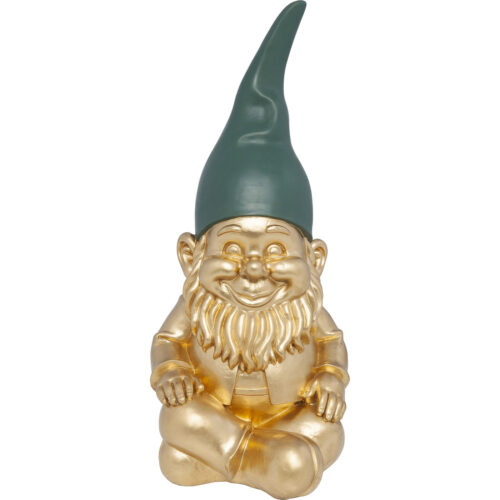 Deko Figur Zwerg Sitting Gold 42cm