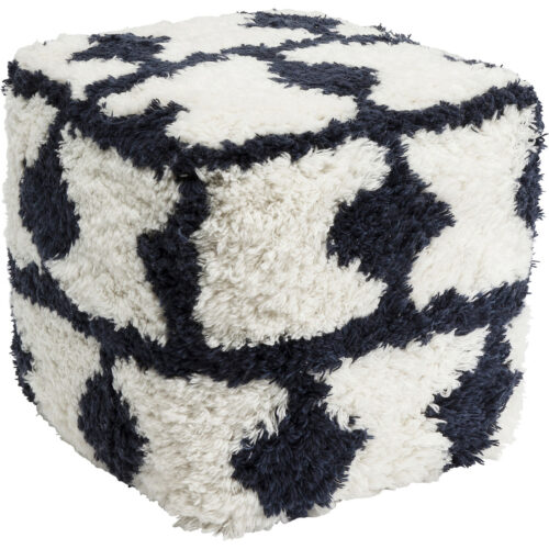 Sitzwürfel Shaggy Check 45x45cm