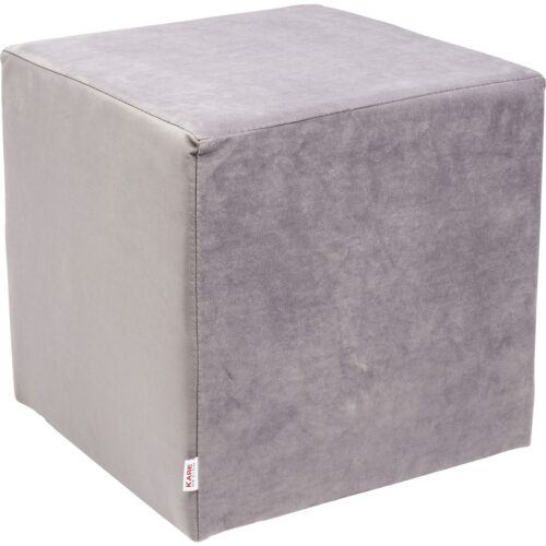 Hocker Samt Silbergrau