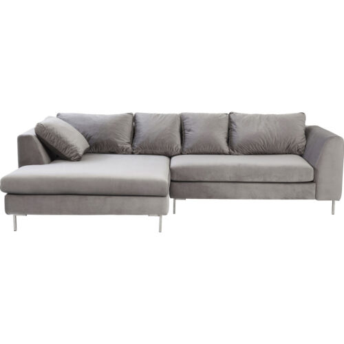 Sofa Gianni Samt Grau Links