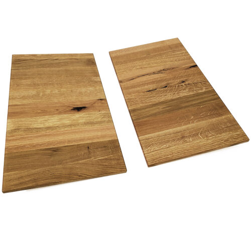 Ansteckplatte Nevada 90 x 50 cm Wildeiche Massivholz 2er Set
