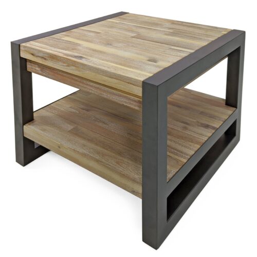 Beistelltisch in Braun / Grau 50 x 50 cm