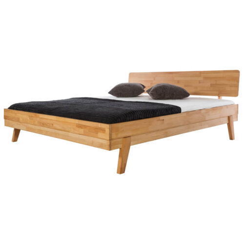 Bett Kopervik 200x200 in Kernbuche massiv geölt