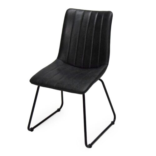 Stuhl in Anthrazit mit Kufengestell 2er Set