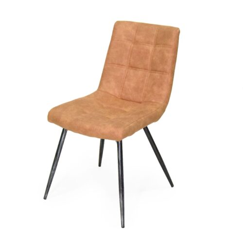 Polsterstuhl in Terracotta / Braun im 2er Set