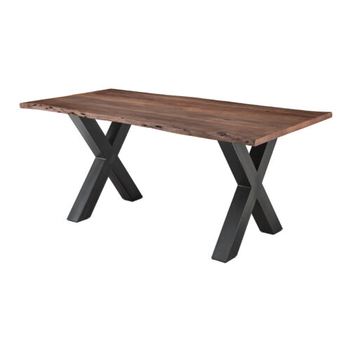 Esstisch Akazie Massiv mit Metallgestell