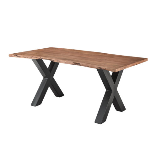 Esstisch Akazie Massiv mit Metallgestell