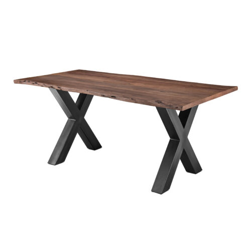 Esstisch Akazie Massiv mit Metallgestell