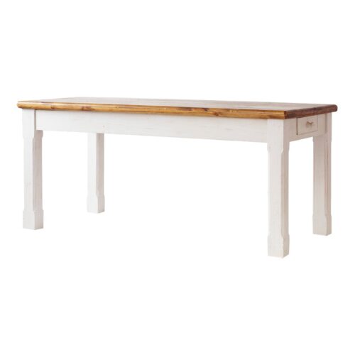 Esstisch in Kiefer massiv Weiß / Honig