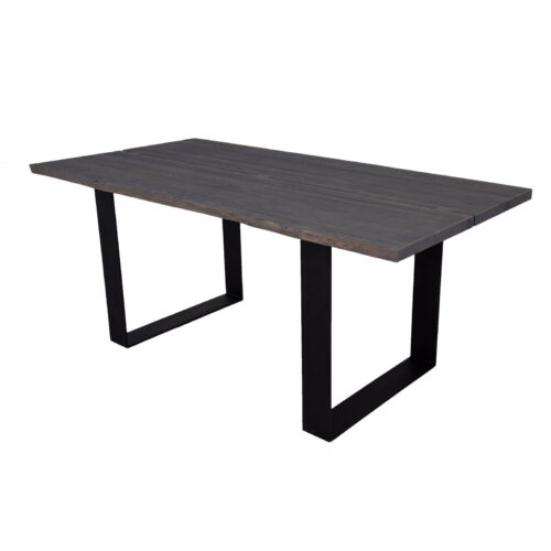 Esstisch Eiche Massiv Grau 180 x 90 cm