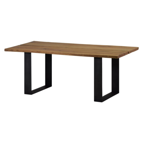 Esstisch 200x100 cm in Eiche massiv / Metall