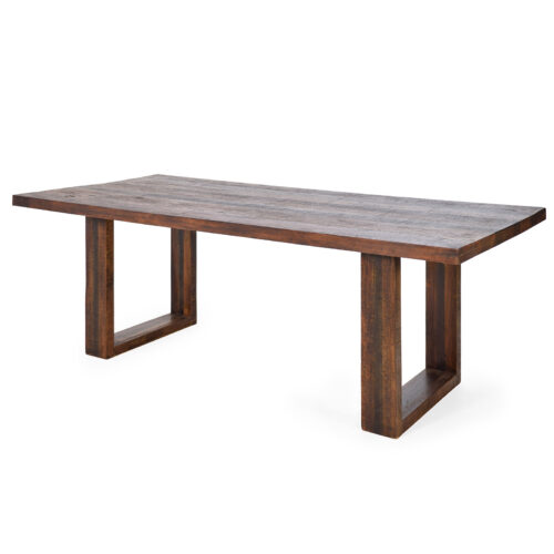 Esstisch aus Massivholz in Antik Braun 90 x 220 cm