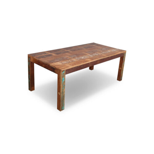 Esstisch Malm aus recyceltem Massivholz 90 x 180 cm Bunt