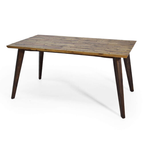 Esstisch 180 x 90 cm Akazie Massiv Braun Vintage