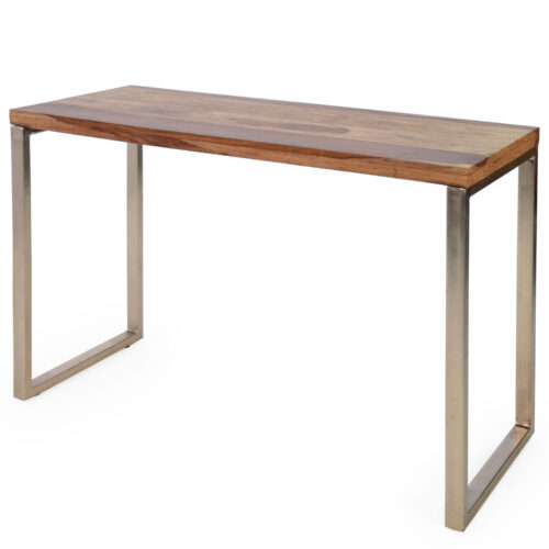 Konsolentisch Sheesham Massivholz 120 x 45 x 77 cm mit Metallgestell