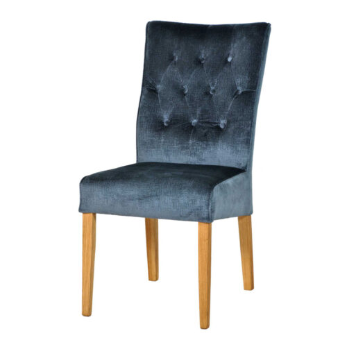 Polsterstuhl Frank im 2er Set in Blau