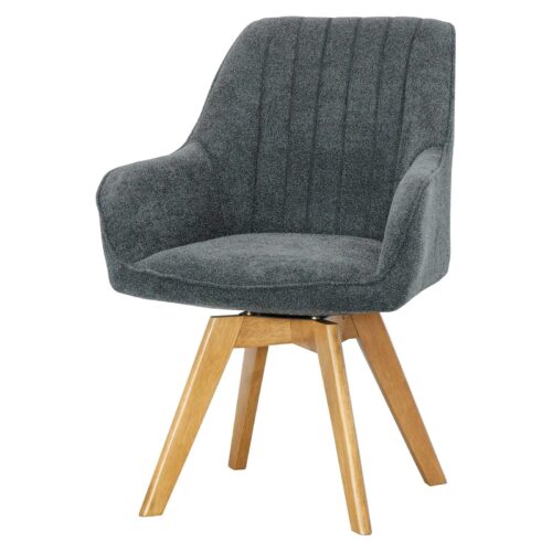 Polsterstuhl in Grau 2er Set