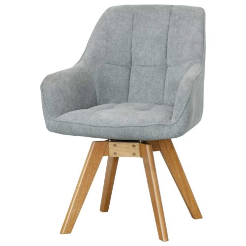 Polsterstuhl in Hellgrau 2er Set