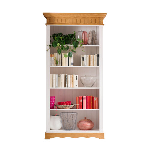 Regal Weiß Natur Pinie Massiv