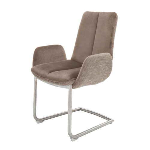 Freischwinger 2er Set Grigor in 3 Farben mit Armlehnen