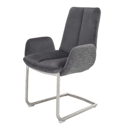 Freischwinger 2er Set Grigor in 3 Farben mit Armlehnen