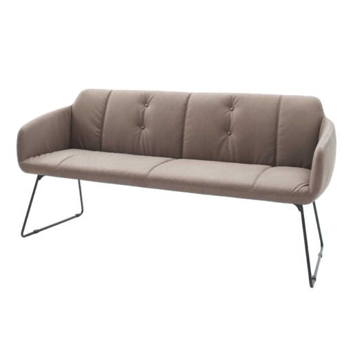 Sitzbank Tessera Braun mit Kufengestell Anthrazit