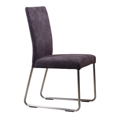 Stuhl in Kunstleder Grau