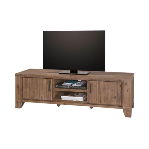TV Lowboard 160 cm Breit in Braun Akazie Massiv