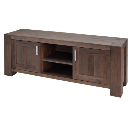 TV-Lowboard in Eiche massiv verwittert antik