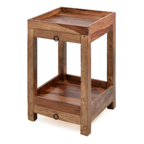 Telefontisch 40 x 40 x 65 cm aus Sheesham Massivholz