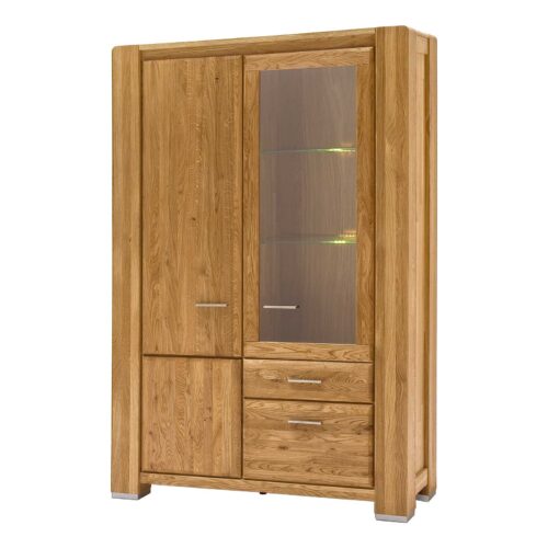 Vitrine Campus aus Wildeiche Natur geölt