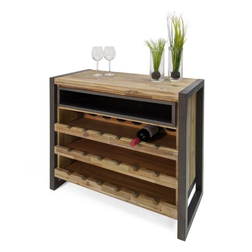 Weinregal in Braun / Grau 90 x 78 cm