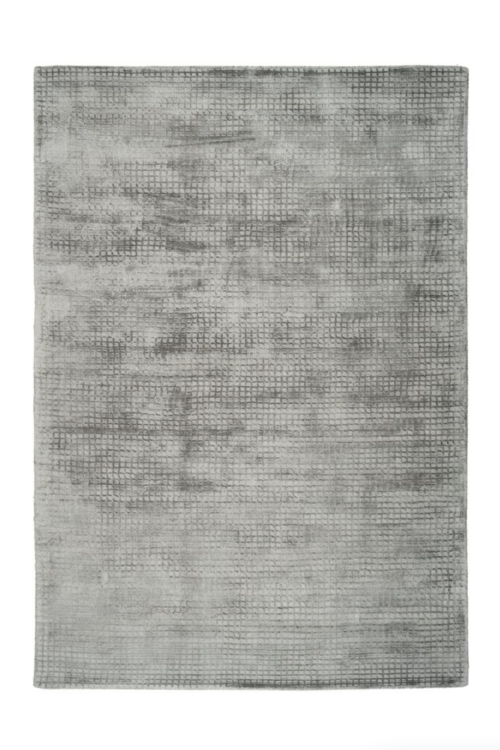 Teppich Viskose Bridget Silber/Grau, Samt-Optik - 160x230 cm