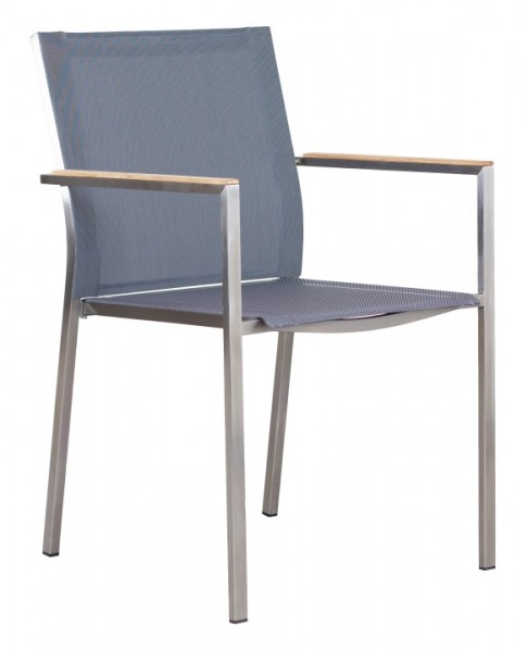Gartensessel Halvar Edelstahl Outdoorgewebe deVries