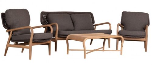 Loungegruppe Sumba Polyrope Java Teak - KOMPLETTSET
