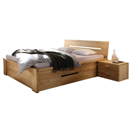 Bett 180x200 in Kernbuche massiv geölt