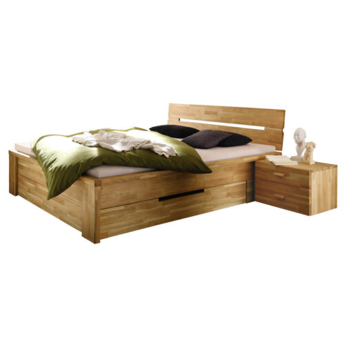 Bett 140x200 in Wildeiche massiv geölt