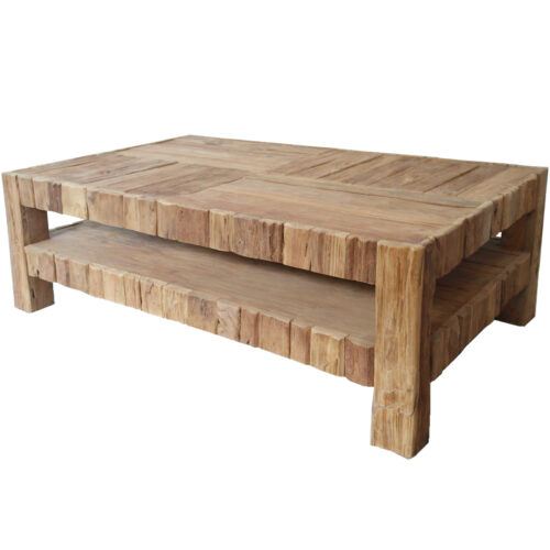 Couchtisch aus Teak Massivholz 130 cm