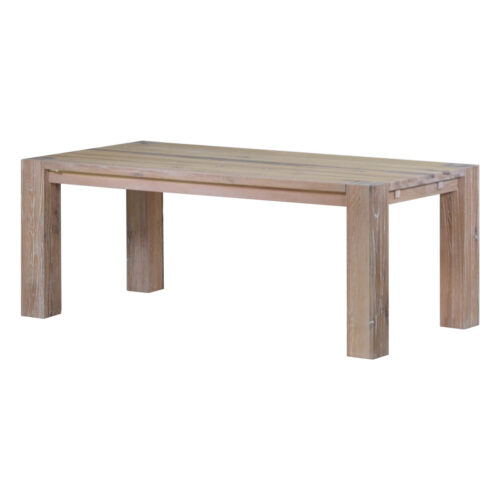 Esstisch 200x100 in Eiche massiv weiß gekälkt