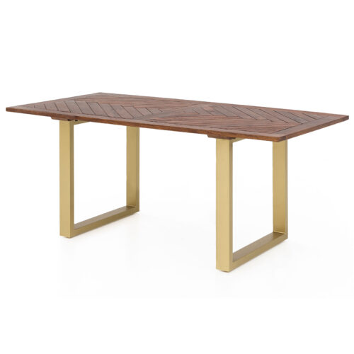 Esstisch mit Fischgrätenmuster - 180x 90 cm