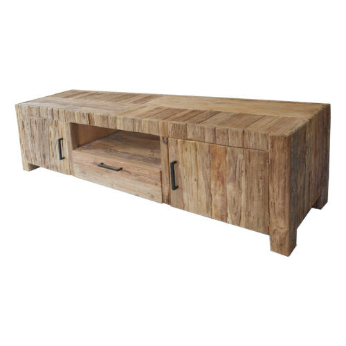 Lowboard aus Teak Massivholz 195 cm Breit