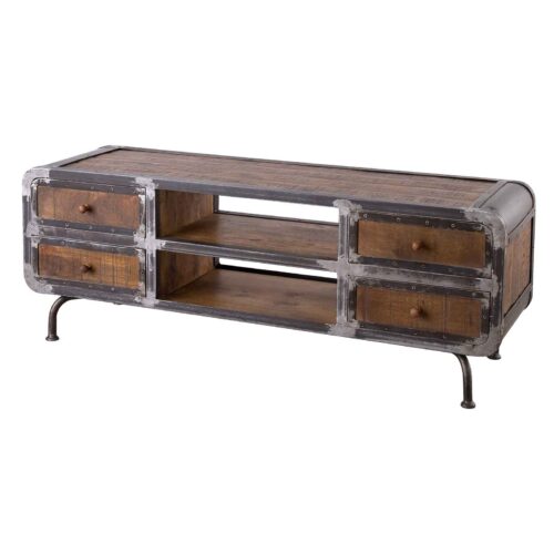 Lowboard Saigon aus Mangoholz und Metall 150 x 55 cm