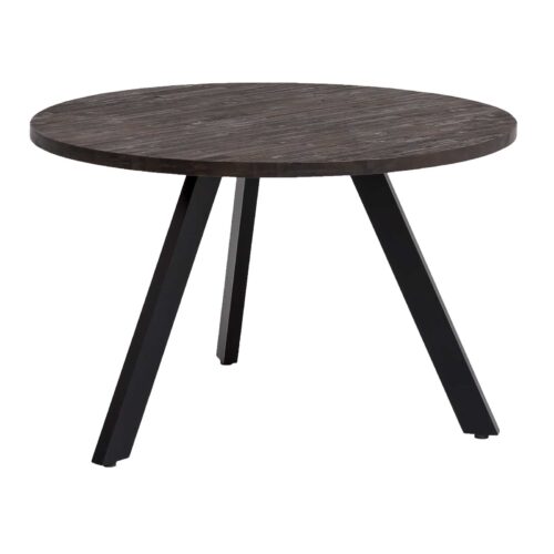 Runder Esstisch Byra Ø 120cm Akazie Massivholz Braun verwittert