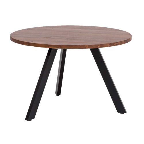 Runder Esstisch Byra Ø 120cm Akazie Massivholz Natur lackiert