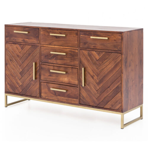 Sideboard mit Fischgrätenmuster - 160 cm