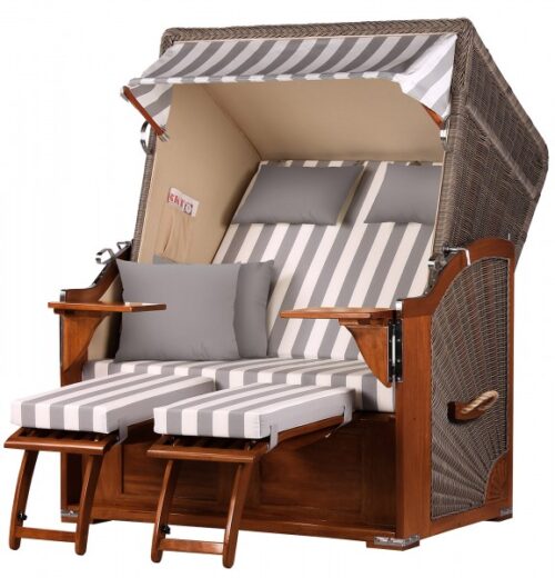Strandkorb Nordstrand Mahagoni PE grey Dessin 513