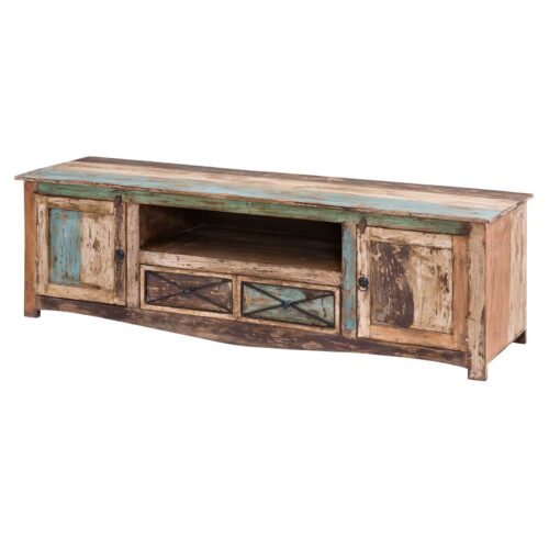 TV Lowboard 180cm Breit aus Massivholz im Vintage Look